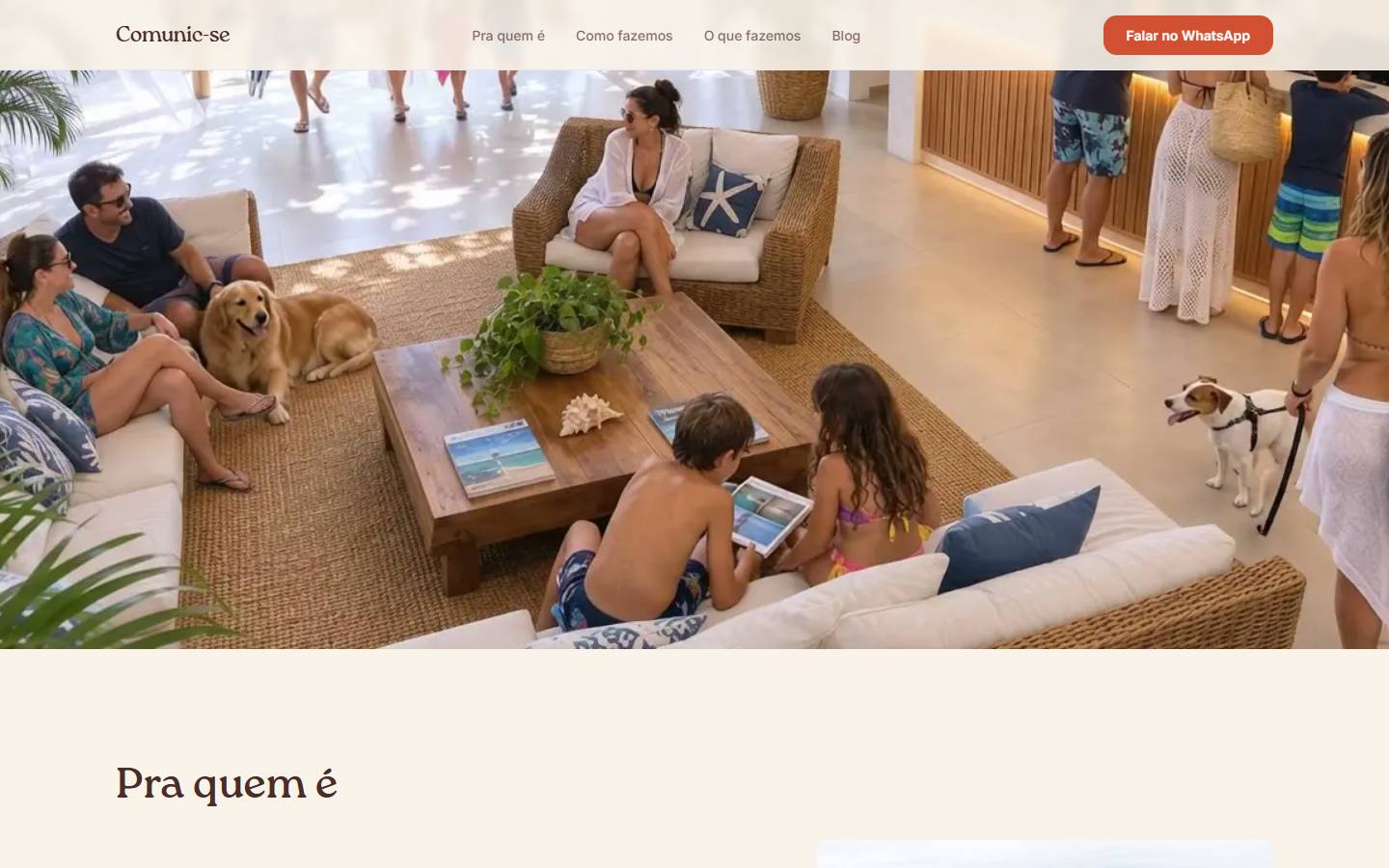 Site de Comunic-se, versão para computador